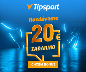 Tipsport bonus bez vkladu - 20 EUR zadarmo